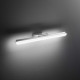 Applique per bagno grande a LED in metallo cromo lucido e diffusore in acrilico