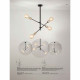 Plafoniera moderna con 4 lampadine orientabili in metallo verniciato