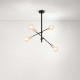 Plafoniera moderna con 4 lampadine orientabili in metallo verniciato