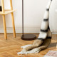 Piantana di design in metallo con portalampada in finitura ottone invecchiato