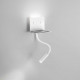 Applique di design moderno a LED flessibile in metallo con porta usb