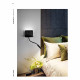 Applique di design moderno a LED flessibile in metallo con porta usb