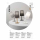 Lampada da tavolo moderna in metallo con struttura flessibile e orientabile