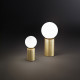 Lampada da comodino in metallo finitura oro spazzolato luce dimmerabile