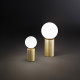Lampada da tavolo in metallo finitura oro spazzolato luce dimmerabile