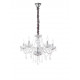 Lampadario in metallo 5 braccia in vetro soffiato pendagli decorati in vetro