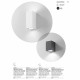Applique alto biemissione per esterni/interni in alluminio diffusori in vetro