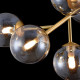 Lampadario da soffitto piccola dalle linee moderne con bocce in vetro soffiato