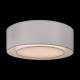 Lampada da soffitto rotonda grande con paralume in tessuto dalle linee moderne