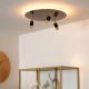 Lampada da soffitto struttura in acciaio e triplo diffusore a led dimmerabile