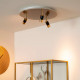 Lampada da soffitto struttura in acciaio e triplo diffusore a led dimmerabile