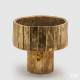 Decorazione natalizia Vaso rotondo grande scanalato con piede
