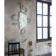 Orologio da parete grande di design con effetto prospettiva in metallo