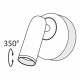 Appliques da parete a LED in metallo con faretto orientabile rotondo