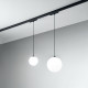 Faretto a led per sistema binario con boccia in vetro a sospensione