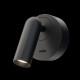 Appliques da parete a LED in metallo con faretto orientabile rotondo
