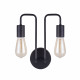 Applique da parete in metallo con due lampadine in stile moderno