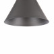 Sospensione moderna industrial con base in legno e cono in metallo