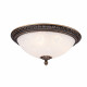 Lampada da Soffitto classica struttura in metallo e paralume in vetro