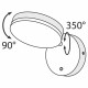 Lampada a parete a LED in metallo con diffusore orientabile dal design moderno