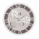 Orologio da parete in legno con ingranaggi in stile moderno