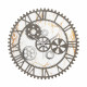 Orologio da parete in legno con ingranaggi in stile moderno