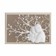 Quadro moderno grande in legno "la famiglia abbracciata" in diverse colorazioni
