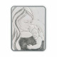Capezzale piccolo con sacra famiglia colorato in stile moderno