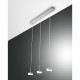 Lampada a sospensione 3 luci a LED in stile moderno con struttura in metallo
