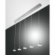 Lampada a sospensione 5 luci a LED in stile moderno con struttura in metallo