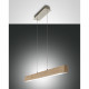 Lampada a sospensione moderna a LED con struttura in legno e metallo