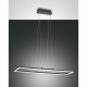 Sospensione rettangolare a LED dal design moderno con struttura in metallo