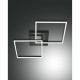 Plafoniera grande dal design moderno con 2 luci a LED con struttura in metallo