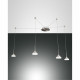 Lampada a sospensione con 4 luci a LED struttura in metallo dal design moderno