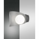 Applique da parete a LED in metallo con paralume in vetro dal design moderno
