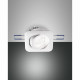 Faretto da incasso quadrato orientabile struttura in alluminio e lampada LED
