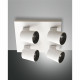 Faretti da soffitto 4 luci con struttura in alluminio dal design moderno
