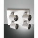 Faretti da soffitto 4 luci con struttura in alluminio dal design moderno