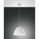 Lampada a sospensione moderna con struttura in metallo e paralume in ceramica