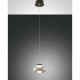 Lampada a sospensione a LED moderna in metallo diffusore in vetro soffiato