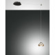 Lampada a sospensione moderna a LED in metallo con diffusore in vetro soffiato