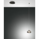 Lampada a sospensione moderna a LED in metallo con diffusore in vetro soffiato