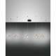 Lampada a sospensione a 6 luci a LED in metallo con diffusore in vetro soffiato