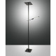 Piantana moderna da salotto con 2 luci a led con struttura in alluminio