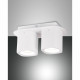 Faretti da soffitto 2 luci a risparmio energetico con struttura in alluminio