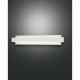 Applique da parete a LED in metallo con diffusore in vetro dal design moderno