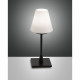 Lampada da comodino con struttura in metallo paralume in vetro in stile moderno