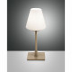 Lampada da comodino con struttura in metallo paralume in vetro in stile moderno