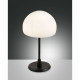 Lampada da comodino con struttura in metallo e diffusore in vetro design moderno