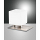 Abatjour in metallo con diffusore in vetro dal design moderno